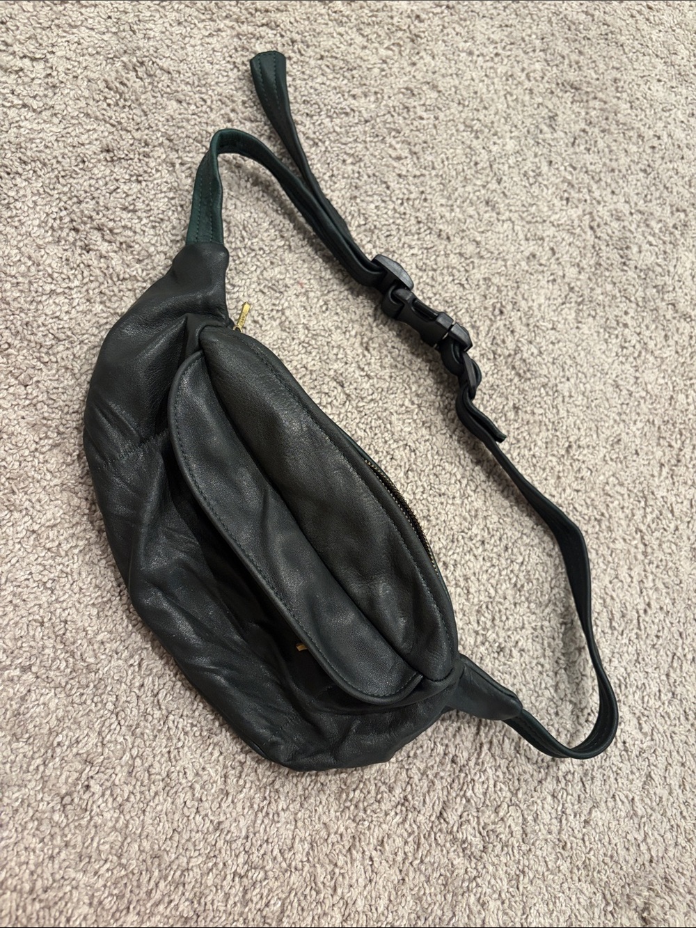 Mowen Leather Designs Belt Bag / Fanny Pack green vintage